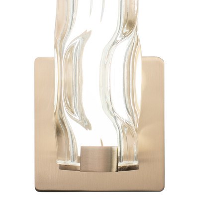 13 in. H LED Wall Light Natural Brass