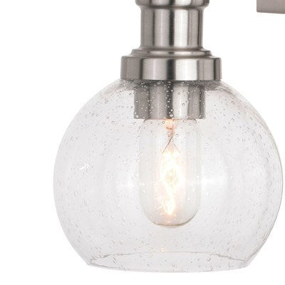 Wall Light Satin Nickel and Dark Sycamore
