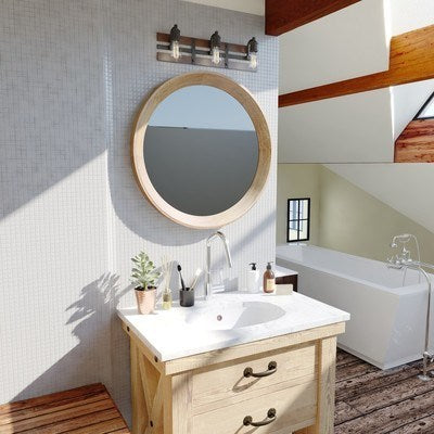 3L Vanity Matte Black and Deep Walnut