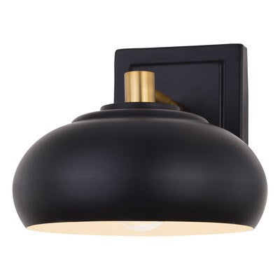 1 Light Wall Light Matte Black and Satin Brass by Vaxcel International