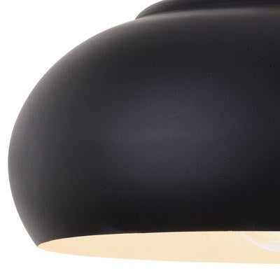 1 Light Wall Light Matte Black and Satin Brass