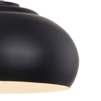 2 Light Vanity Matte Black and Satin Brass