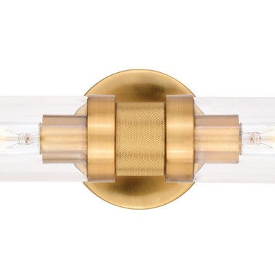 2 Light Wall Light Satin Brass