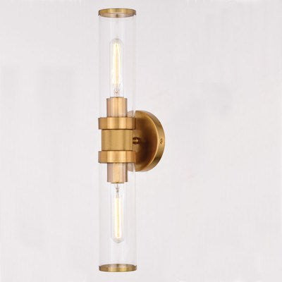 2 Light Wall Light Satin Brass