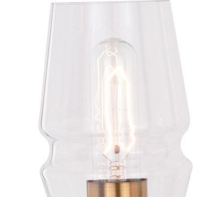 3 Light Vanity Light Matte Black and Brushed Brass