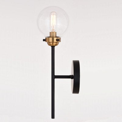 1 Light Wall Light Oil Rubbed Bronze and Muted Brass