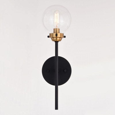1 Light Wall Light Oil Rubbed Bronze and Muted Brass
