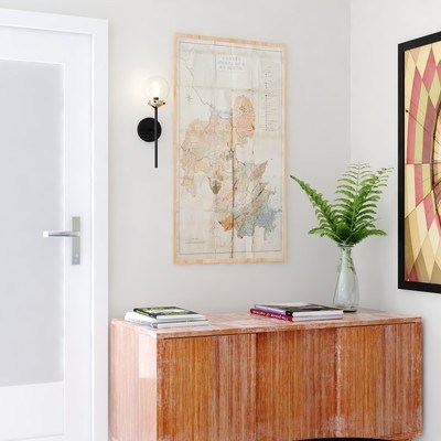 1 Light Wall Light Oil Rubbed Bronze and Muted Brass