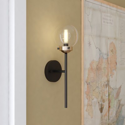 1 Light Wall Light Oil Rubbed Bronze and Muted Brass