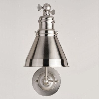6-in. Adjustable Wall Light Satin Nickel and Matte White