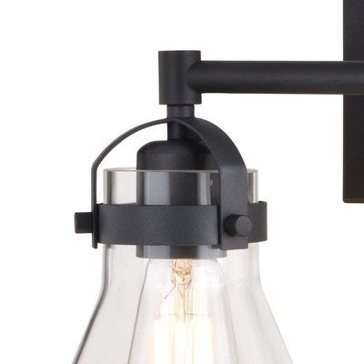 2 Light Vanity Charcoal Black