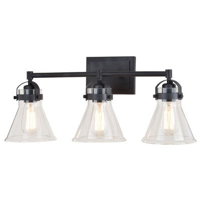 3 Light Vanity Charcoal Black by Vaxcel International