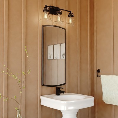 3 Light Vanity Charcoal Black