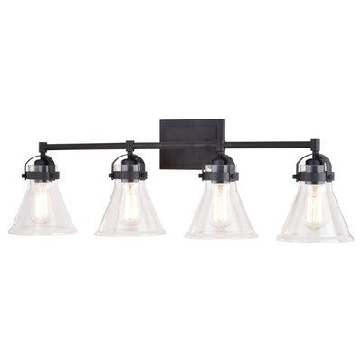 4 Light Vanity Charcoal Black by Vaxcel International