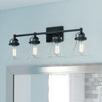4 Light Vanity Charcoal Black