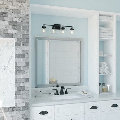 4 Light Vanity Charcoal Black