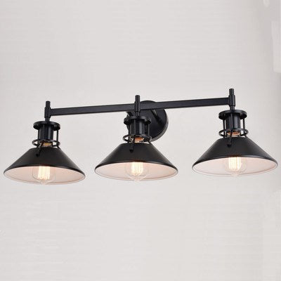 3 Light Vanity Black and Matte White