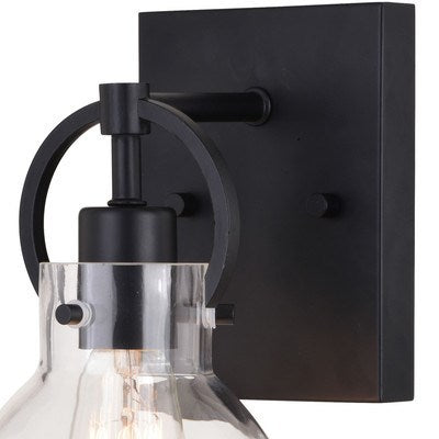 1 Light Vanity Matte Black