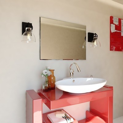 1 Light Vanity Matte Black