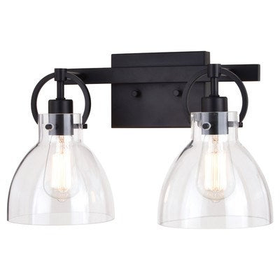 2 Light Vanity Matte Black by Vaxcel International
