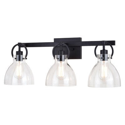 3 Light Vanity Matte Black by Vaxcel International
