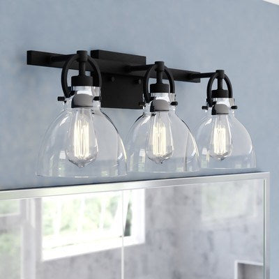 3 Light Vanity Matte Black