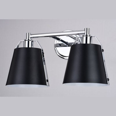 16-in. 2 Light Vanity Matte Black and Chrome