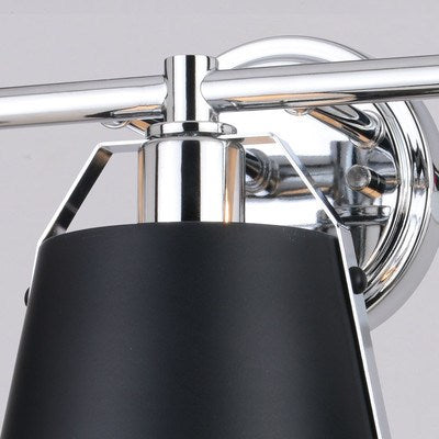 24.25-in. 3 Light Vanity Matte Black and Chrome