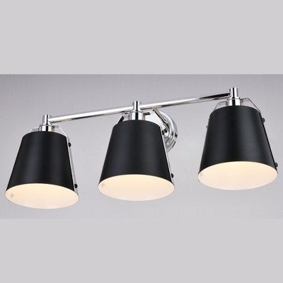 24.25-in. 3 Light Vanity Matte Black and Chrome