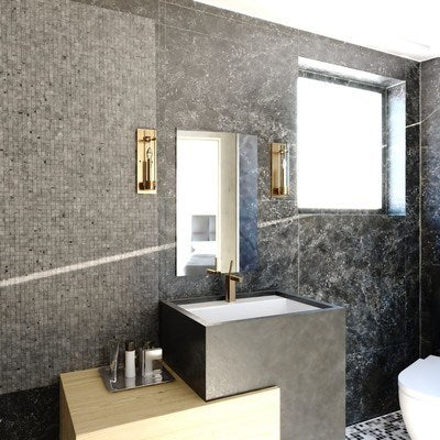 14-in.H Wall Light Satin Brass