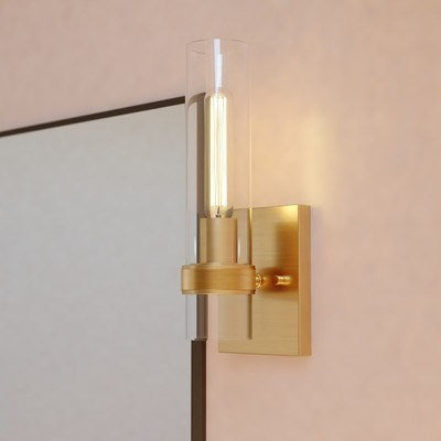 13-in.H Wall Light Satin Brass