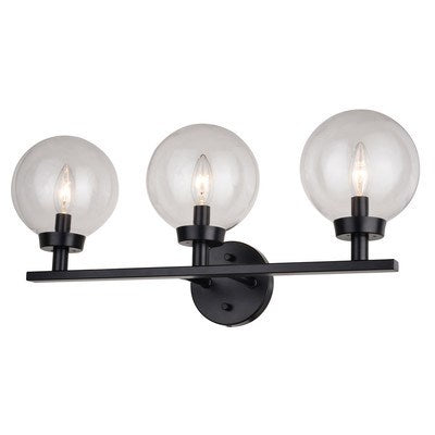 3 Light Vanity Matte Black by Vaxcel International