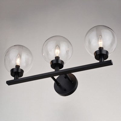 3 Light Vanity Matte Black