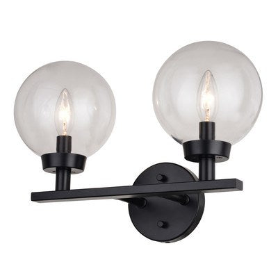 2 Light Vanity Matte Black by Vaxcel International