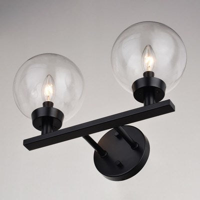 2 Light Vanity Matte Black