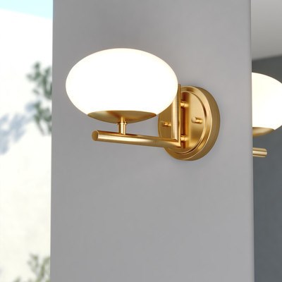1 Light Wall Light Satin Brass