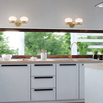 2 Light Vanity Satin Brass
