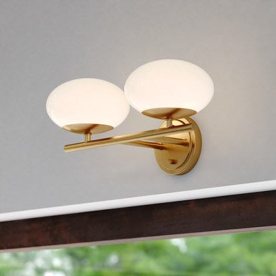 2 Light Vanity Satin Brass