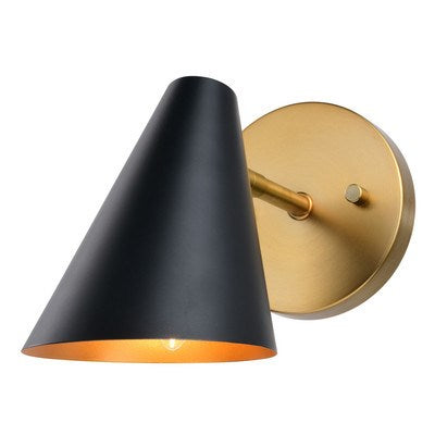 4.5-in. Wall Light Matte Black and Satin Brass by Vaxcel International