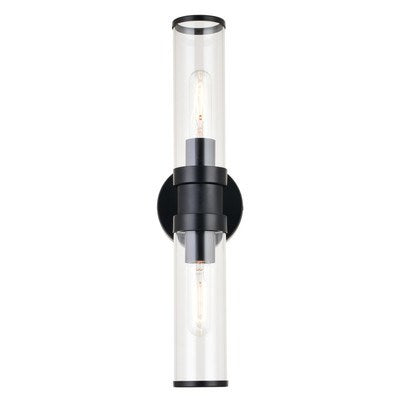 2 Light Wall Light Black by Vaxcel International