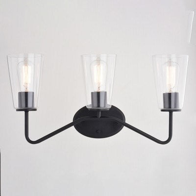 3 Light Vanity Matte Black