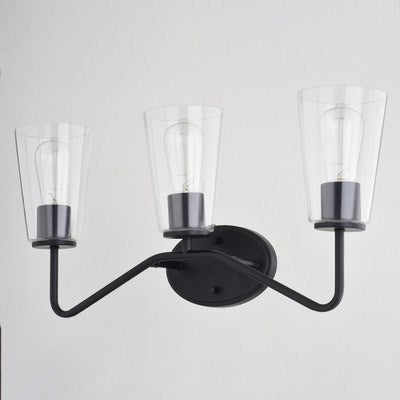 3 Light Vanity Matte Black