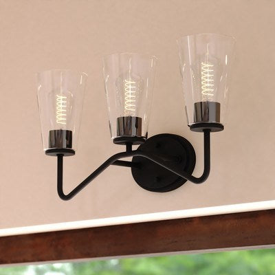 3 Light Vanity Matte Black