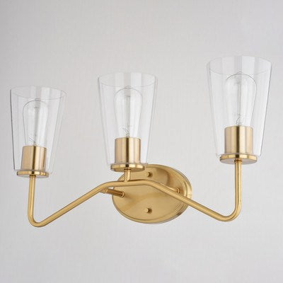 3 Light Vanity Muted Brass