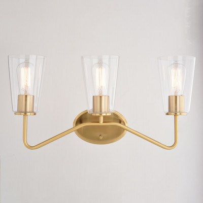 3 Light Vanity Muted Brass