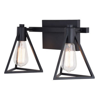 2 Light Vanity Matte Black by Vaxcel International