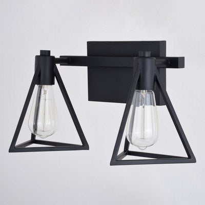 2 Light Vanity Matte Black