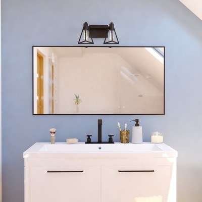 2 Light Vanity Matte Black