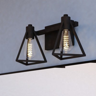 2 Light Vanity Matte Black