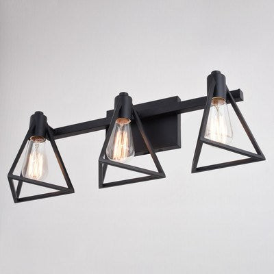 3 Light Vanity Matte Black